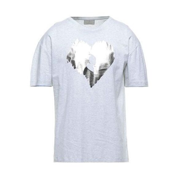 Roberta Scarpa Silver Foil Heart T Shirt NEW NWT - Picture 1 of 7